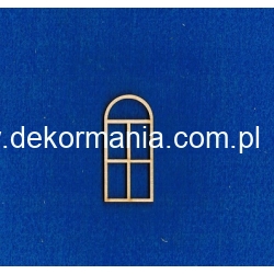 SKLEJKA #3mm  Okno 5x2,5cm ,okienko, rama okna , półłuk   5x2,5 cm   ( nr 3)